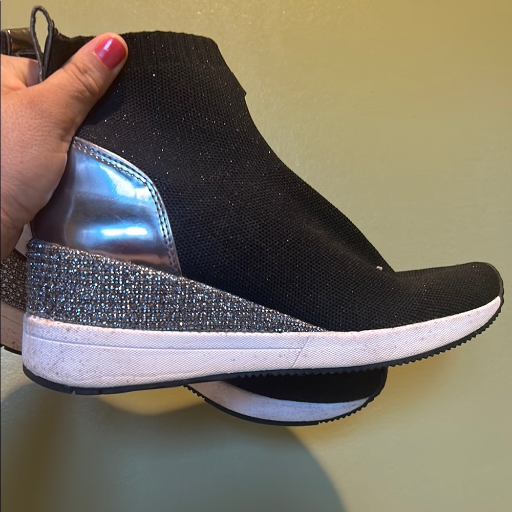 KORS Michael Kors Black and Silver Sneakers